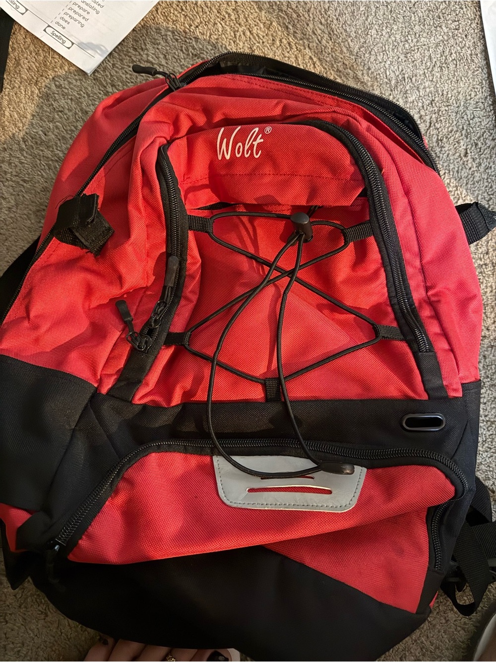 Red and Black Men's lacrosse Backpack
